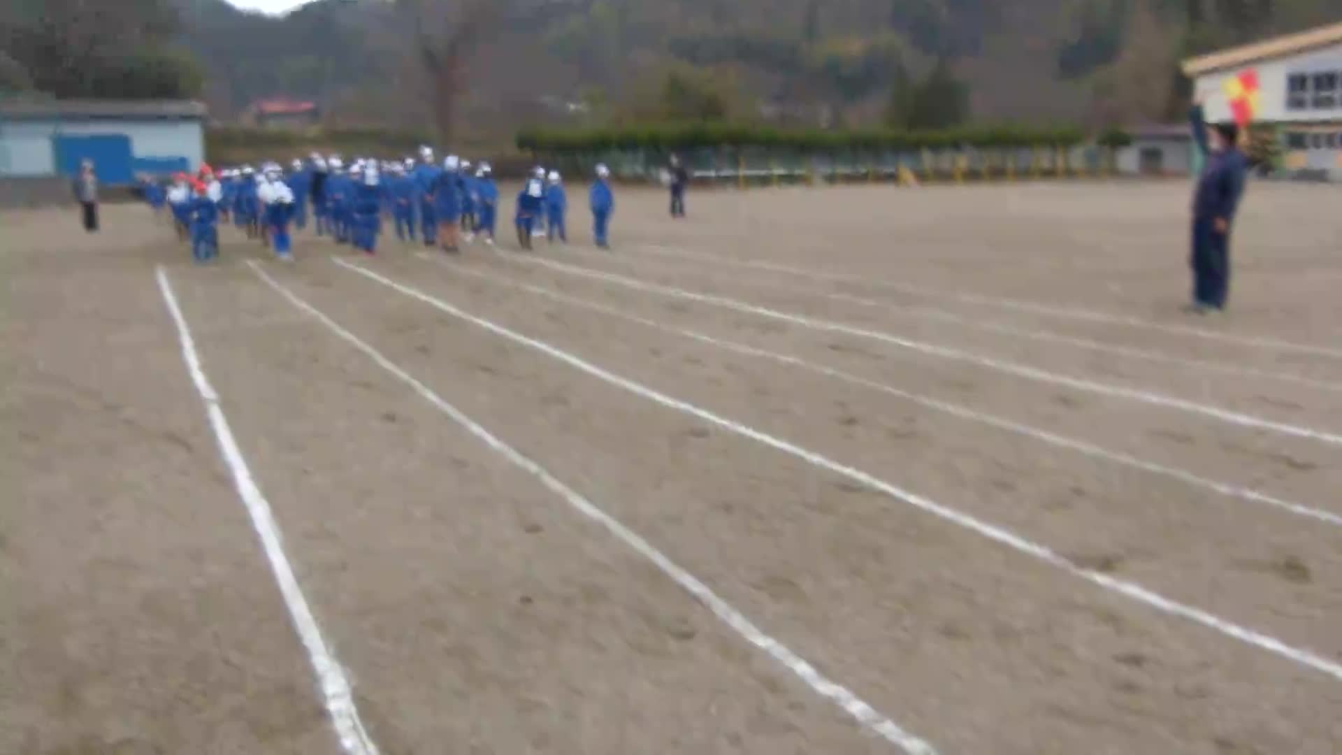 体力つくり「５０ｍ走記録会」②