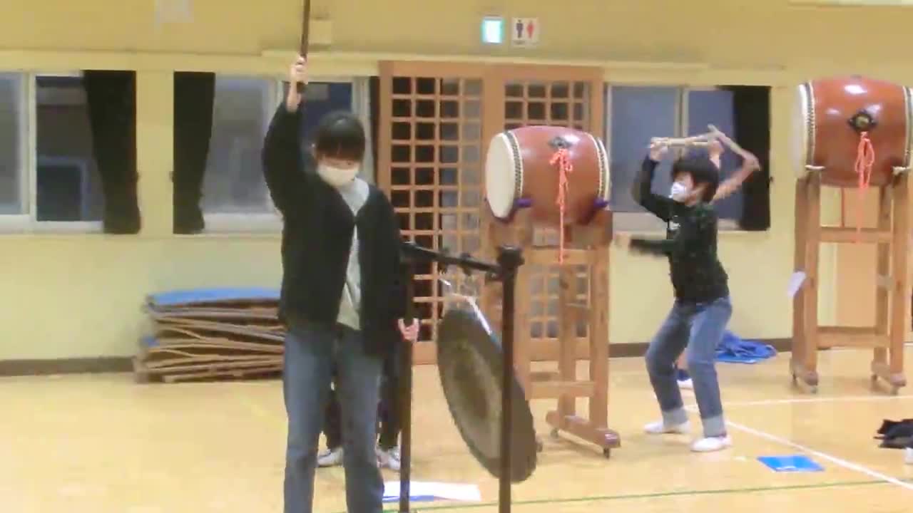 子ども祝い太鼓練習⑥