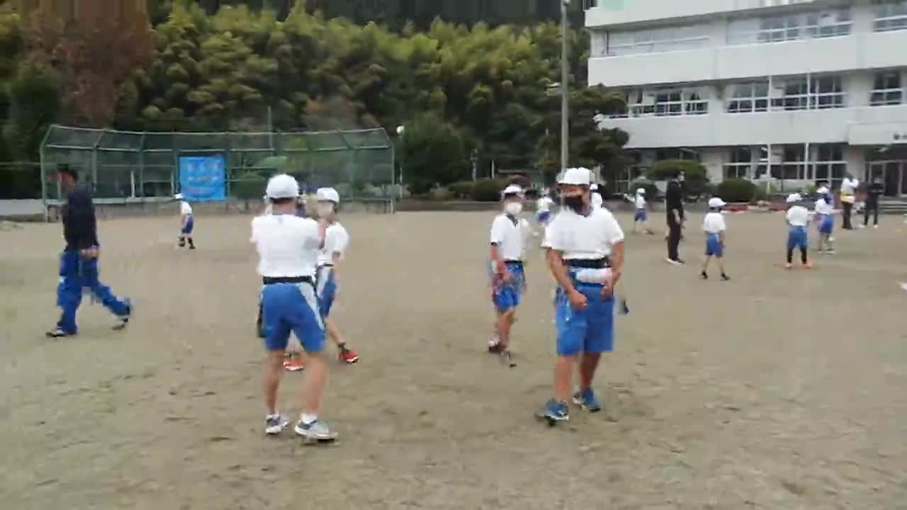 体力アップ「タグラグビー」①