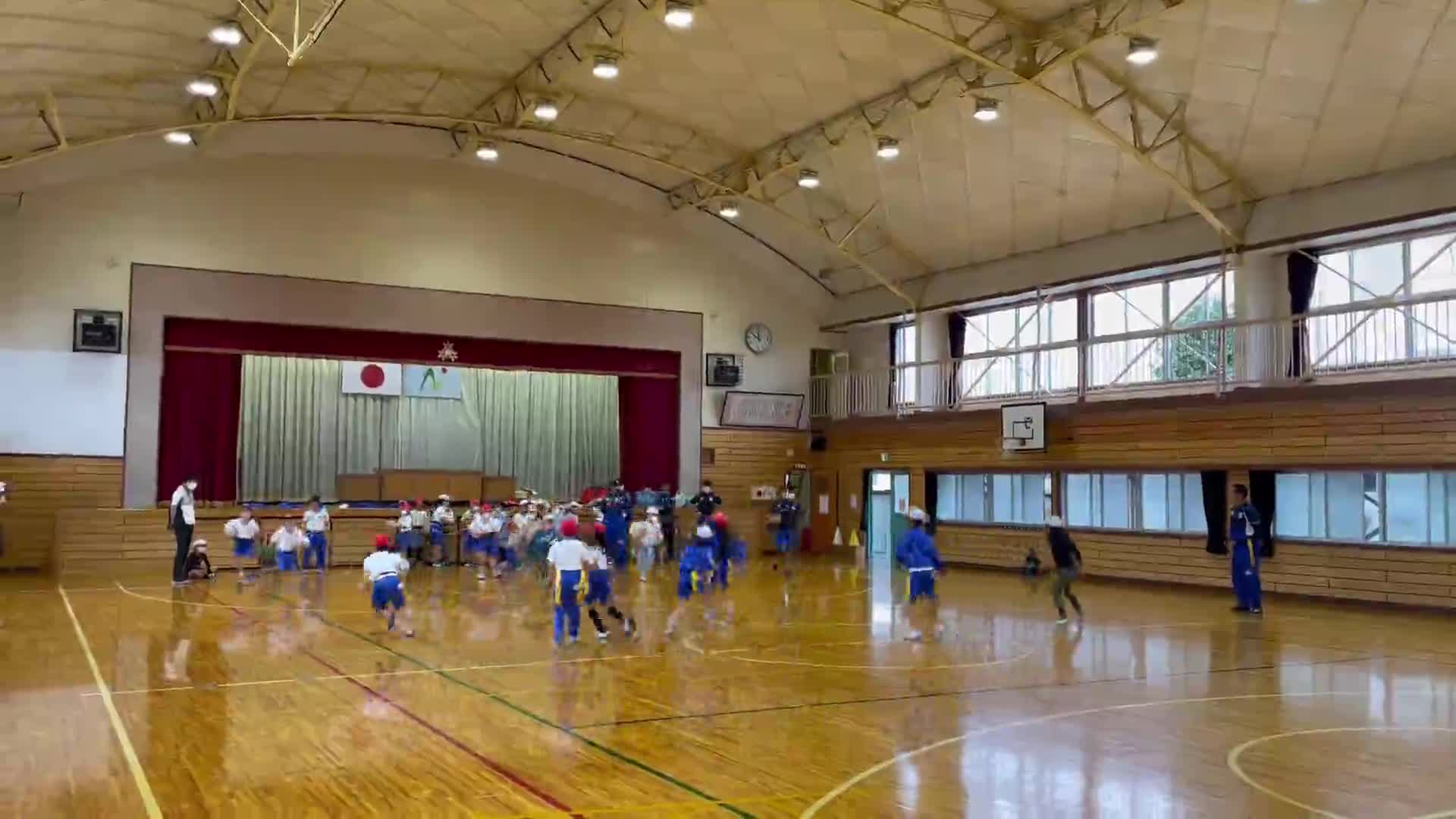 タグラグビー教室 ３年 黄チーム VS 緑チーム