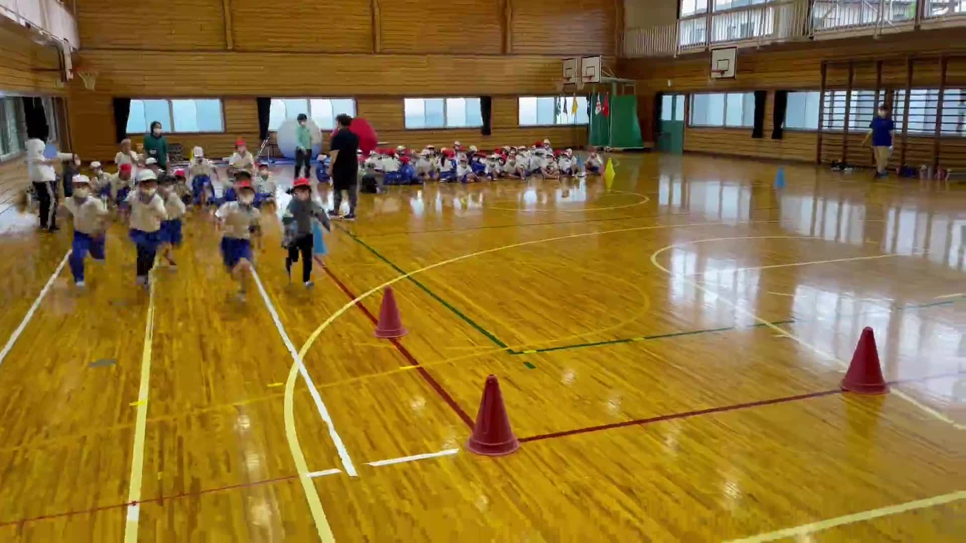 雨でも運動会練習(２年生)