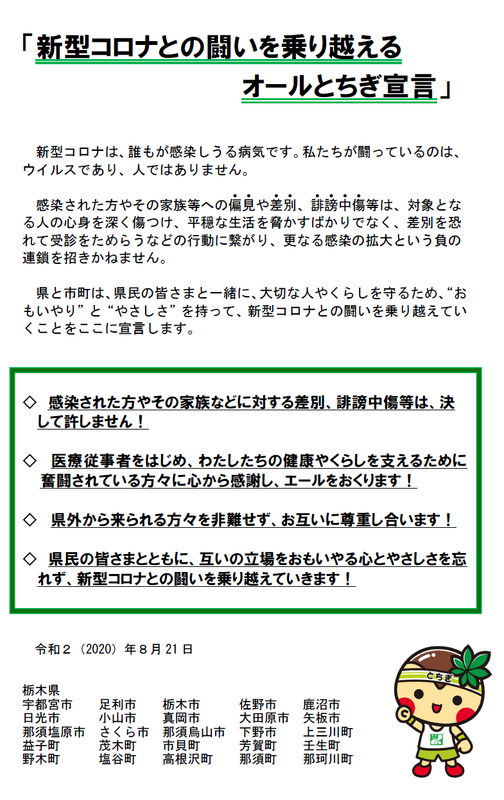 大田原コロナ感染者誰